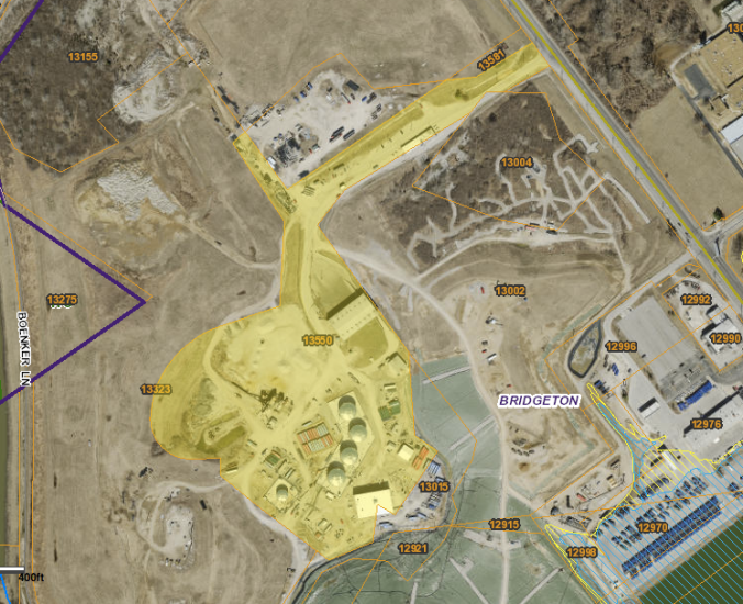 St. Louis County property tax records indicate that the more than 20 acres shaded in yellow inside the EPA Superfund site are owned by West Lake Quarry & Material Co., which is owned by the Catholic Church. 
